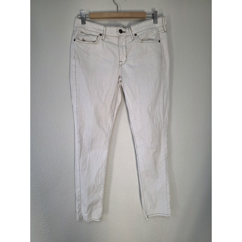 Rich & Skinny Jeans Size 28 White Solid Women Denim Pants Trousers USA